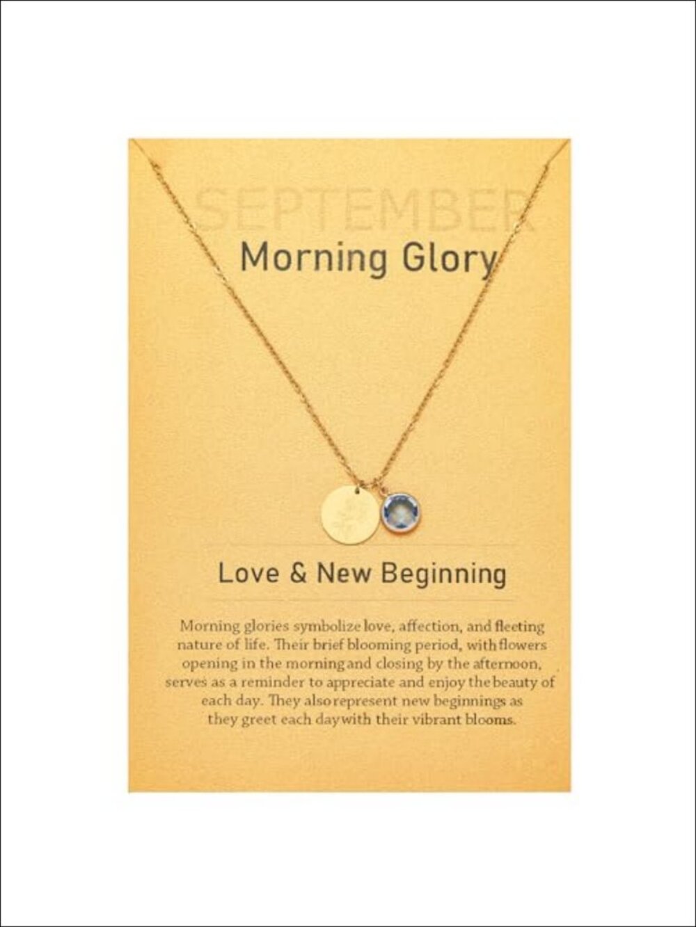 18k Gold Plated Birth Flower Necklace Adjustable 17-22" Pendant Jewelry